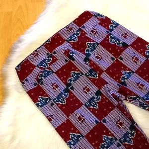 LulaRoe Winter Santa & Trees TC2 Leggings-#1256+